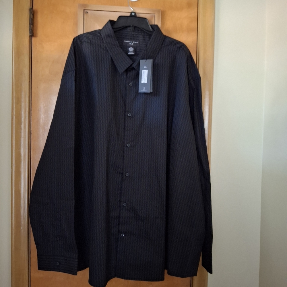 Shaquille O'Neal Men's Black Button-Up  Shirt Size 5XL